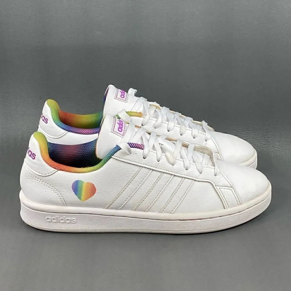 Adidas Womens Grand Court White Casual Shoes Sneakers Size 7.5